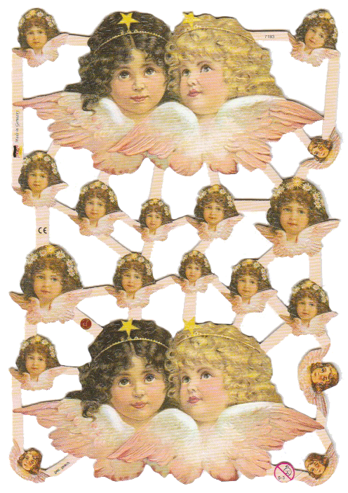 Angel Faces Pink Wings EF Scraps