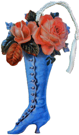 Rose in Blue Boot Bookmark