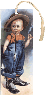 Boy Smoking Bookmark