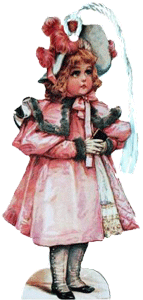 Girl in Pink Coat Bookmark