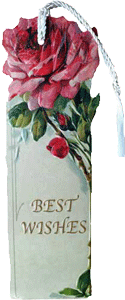 Best Wishes Rose Bookmark