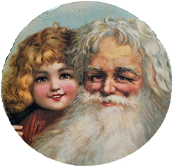 Santa & Child Hot Pad & Coasters