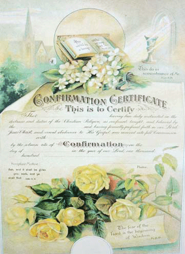 Confirmation Certificate