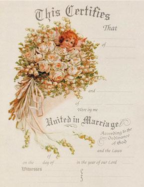 Nosegay Wedding Certificate
