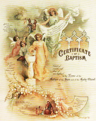 Baptism - Bible Verses Certificate
