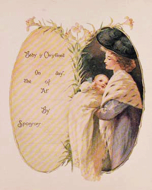 Christening Mom & Baby Certificate