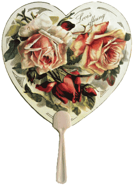 Roses Handle Fan