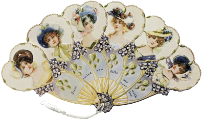 Victorian Ladies Violets Victorian Fan