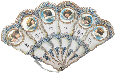 Forget-Me-Not Flowers Victorian Fan