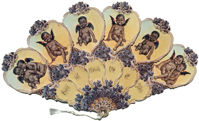 Black Cupids Speical Thoughts Victorian Fan