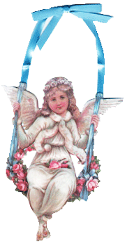 Angel on Swing Ribbon Card