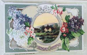 Birthday Greetings Die Cut Card