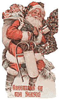 Santa w/Bag of Toys Die Cut Card