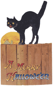 A Merry Halloween Cat Card