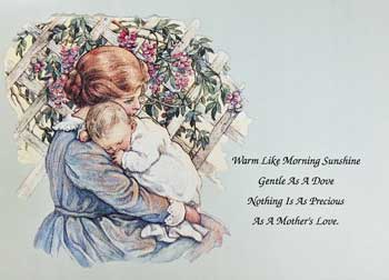 Mother Holding Baby Verse Print