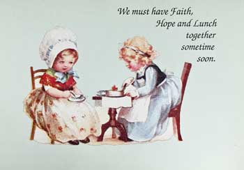 Faith Hope Lunch Verse Print