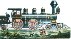 Train Engine Easel Card