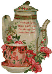 Tea Pot & Roses Note Card