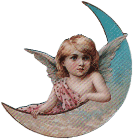 Angel Half Moon Ornament