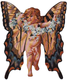 Cherub Butterfly Ornament