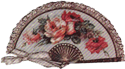 Fan with Roses Ornament