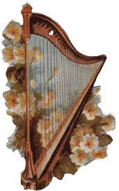 Harp Yellow Flowers Ornament