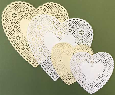 Heart Shape Paper Lace Doilies