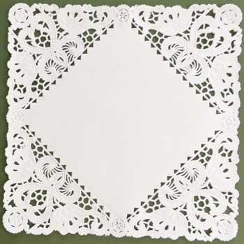 Dainty Square Paper Lace Doilies