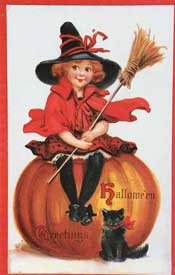 Halloween Greetings Postcard