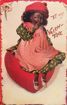 Black Girl Valentine Postcard