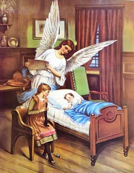 Angel & Sister Watch Over Child
