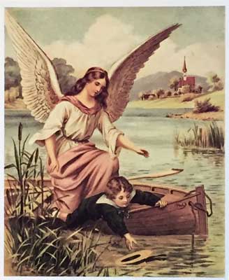 Guardian Angel Child in Boat