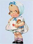 Girl Holding Doll Print