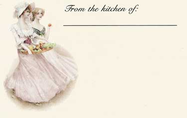 Victorian Ladies Recipe Cards