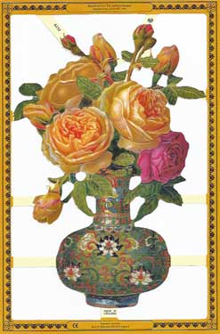 Vase w/Roses Scrap