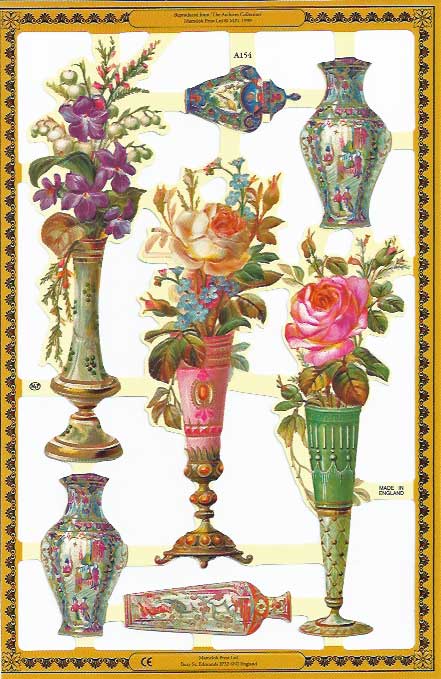 Fancy Vases Flowers Scraps