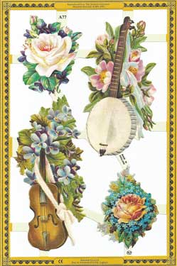 Violin Floral Scrap