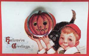 Halloween Greetings Button Card