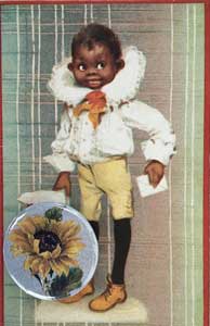 Black Boy Button Note Card