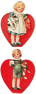 Red Heart Boy & Girl Tags