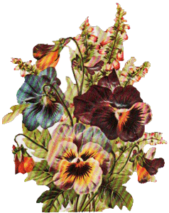 Pansy Bouquet Tag